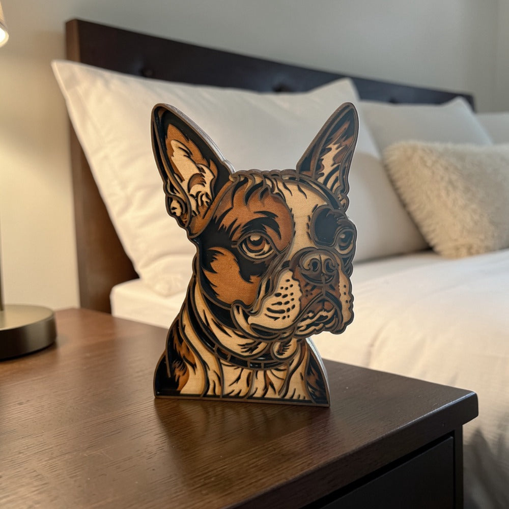 Multilayered Boston Terrier