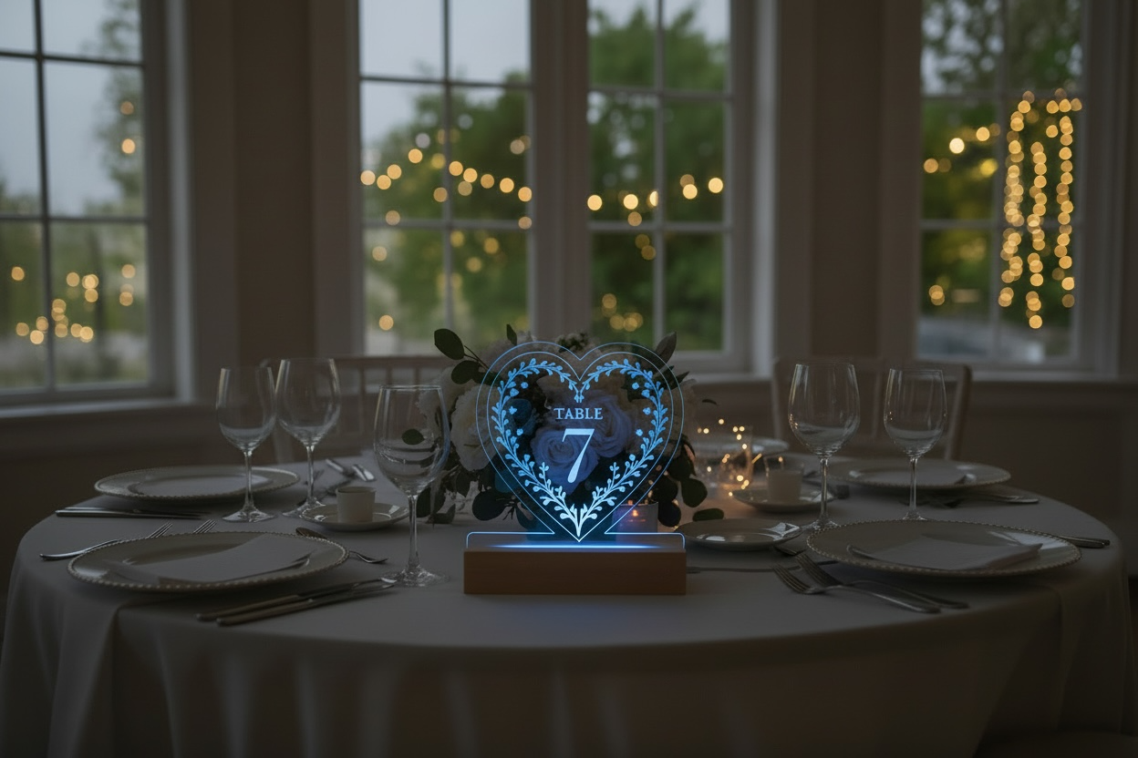 Wedding Table Number LED sign