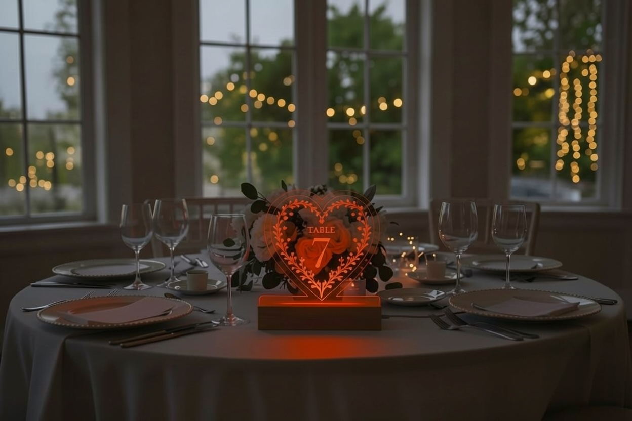 Wedding Table Number LED sign