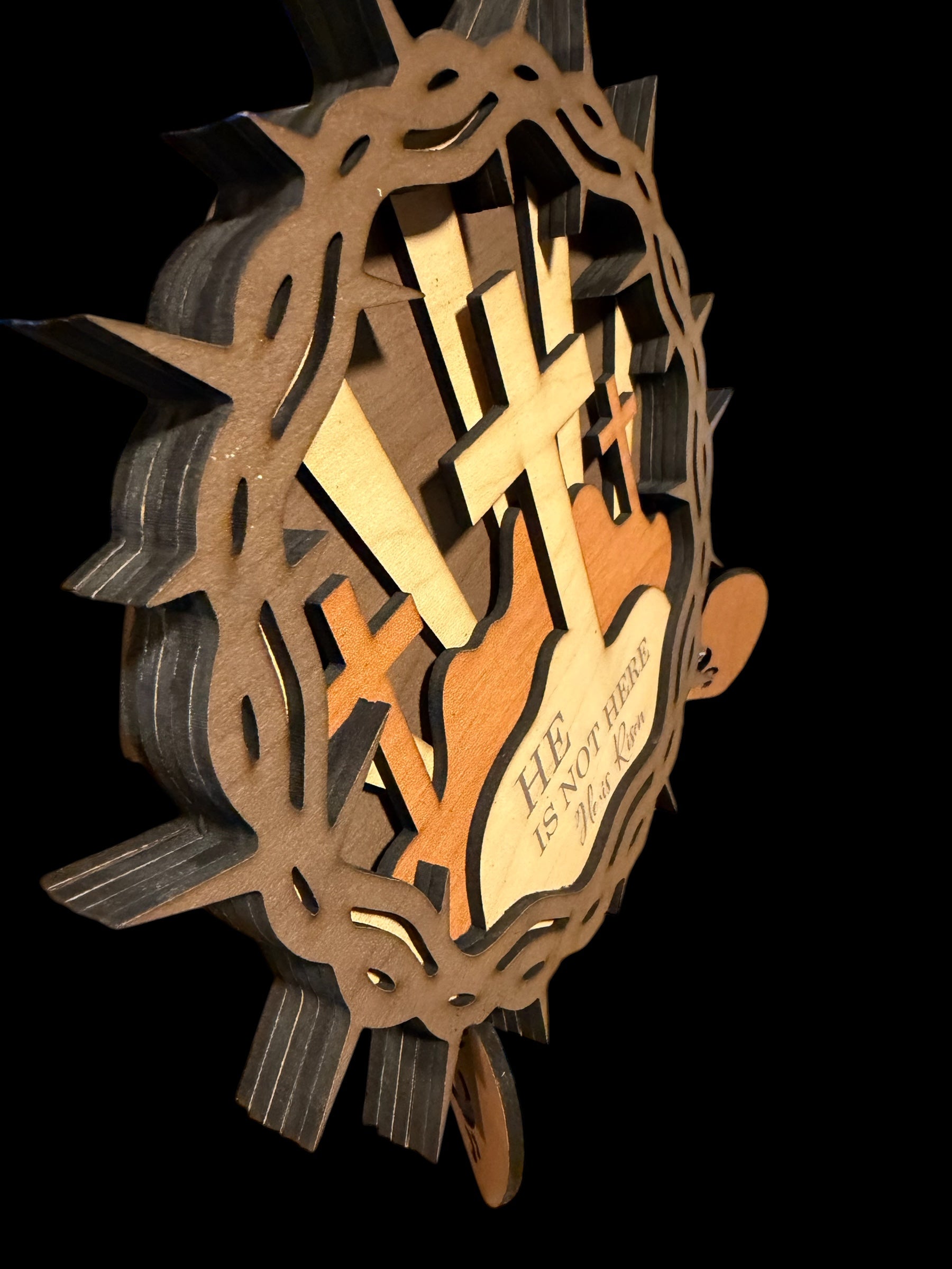 He is Risen Layered Cross