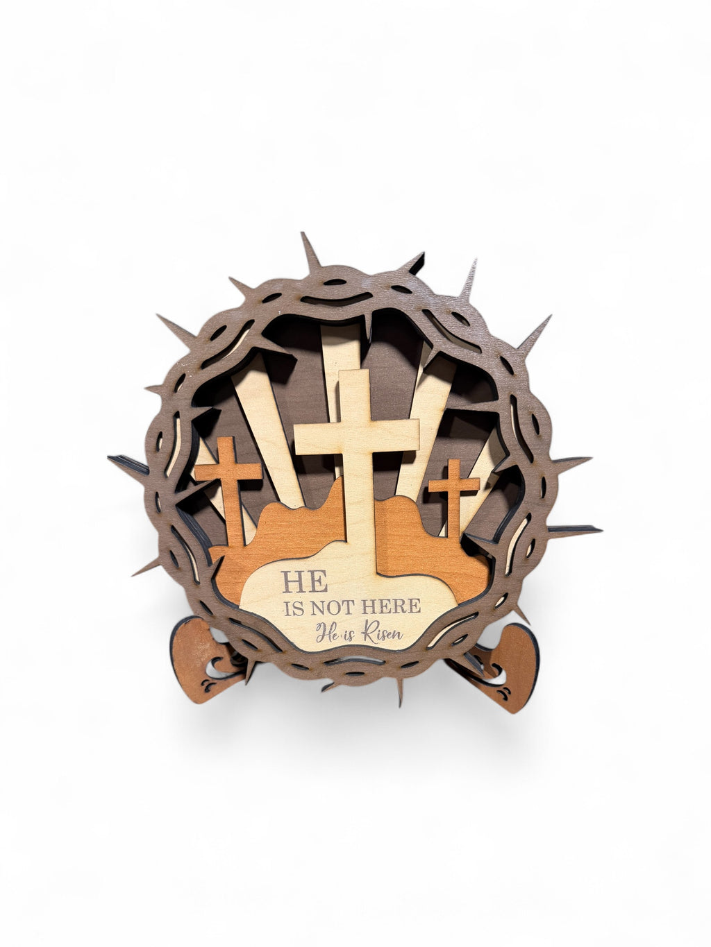 He is Risen Layered Cross