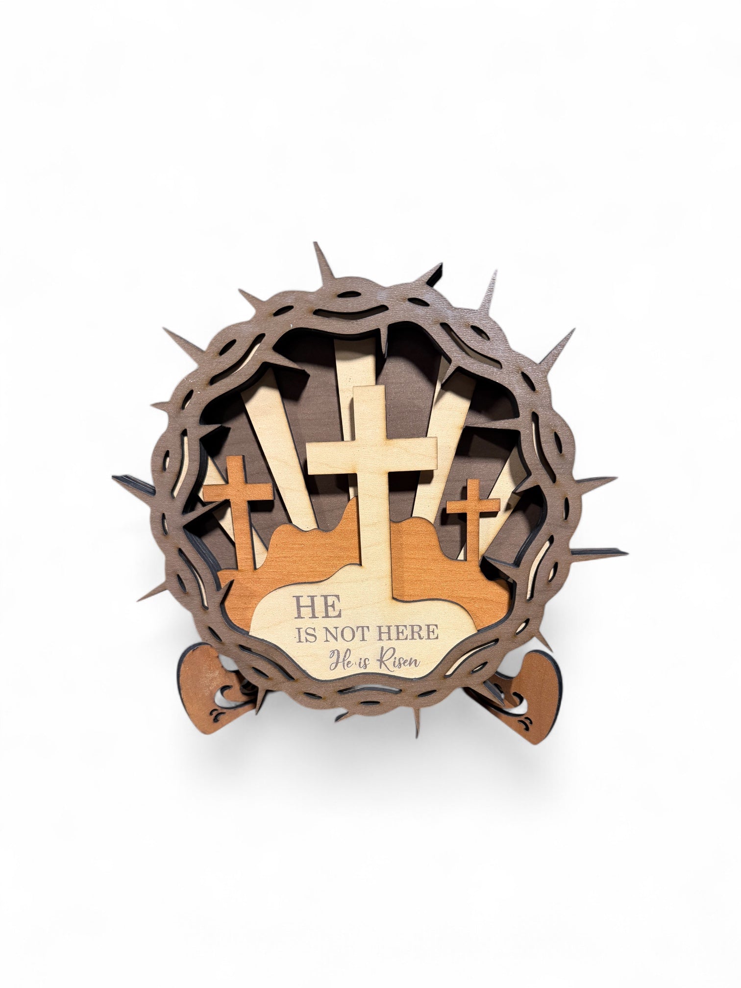 He is Risen Layered Cross